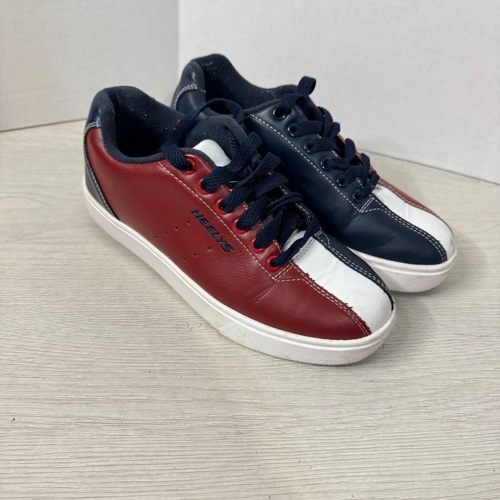 Heelys EST 99 Red Blue‎ Youth Size 4 Wheeled Roller Skate Sneakers Shoes